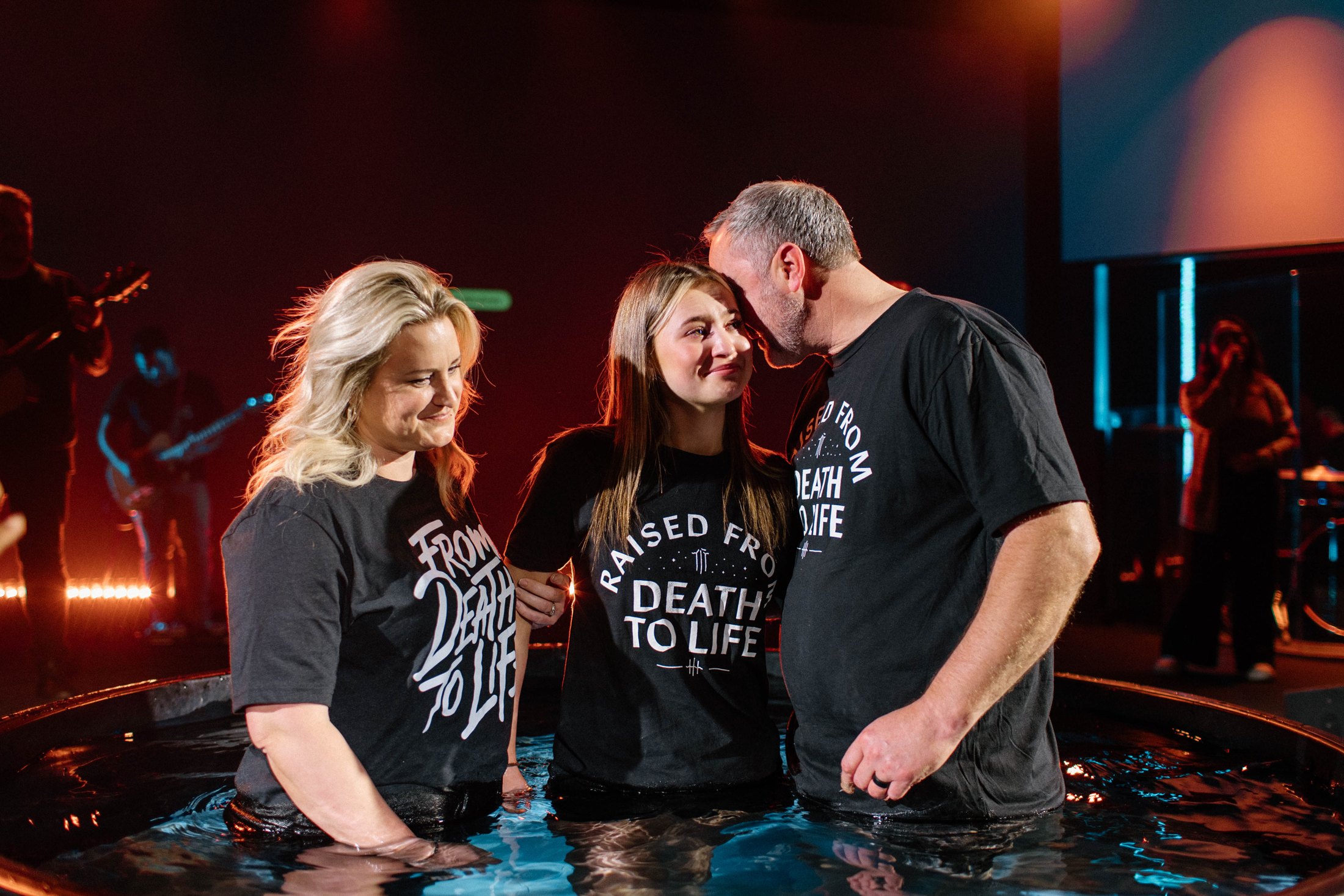 Celebrating baptism at Rise
